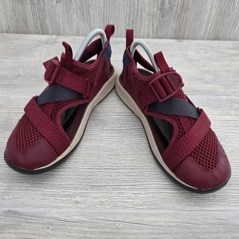 Chaco Odyssey Sandals Burgundy Mesh Hybrid Water Shoes Mens 7 J106473